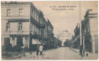 1918 Daugavpils, Dvinsk, Dwinsk; Petrogradskaya street, shop of M.E. Turshu, Moscow International Tr...