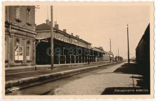 1939 Daugavpils, Dvinsk, Dwinsk; stacija / railway station. photo