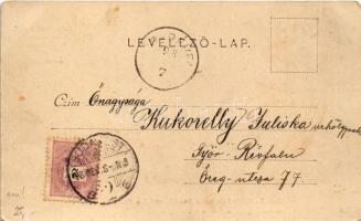 1898 (Vorläufer) Budapest II. Lipótmező, Cs. és Kir. gyalogsági hadapród iskola, intézeti épület kil...