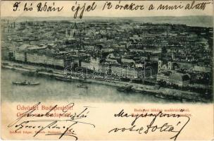 1899 (Vorläufer) Budapest V. Látkép madártávlatból (ázott / wet damage)