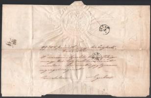 1866 Buda, a Magyar Királyi Helytartótanács hivatalos levele az egri érseki joglyceum (Egri Érseki J...