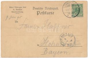 1895 (Vorläufer) Schwarzburg, Schloss von der Wiese. Schlick & Schmidt / castle (EK)