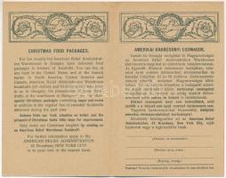 Amerikai segítő raktárak. Kinyitható képeslap a karácsonyi csomagokról / American Relief Administrat...