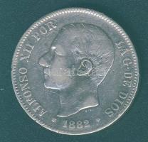 Spanyolország 1882. 5P Ag T:3 ph