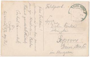 1916 Rava-Ruska, Rawa Ruska; Dworzec kolejowy / Bahnhof / railway station, train, locomotive, railwa...