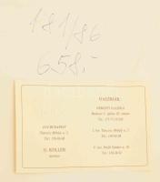 Varga Mátyás (1910-2002): Romantikus táj. Rézkarc, papír, jelzett, számozott (58/100). 30×25 cm. Üve...