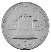 Amerikai Egyesült Államok 1963. 1/2$ Ag "Franklin" tanúsítvánnyal T:XF USA 1963. 1/2 Dolla...