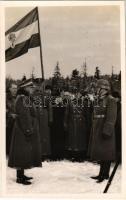 1939 Uzsok, Uzok, Uzhok; Magyar-Lengyel baráti találkozás a visszafoglalt ezeréves határon / Hungarian-Polish meeting on the historical border, military officers, irredenta (fl)