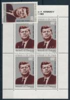1964 John F. Kennedy halálának 1. évfordulója bélyeg + blokk Mi 276 + Mi 3