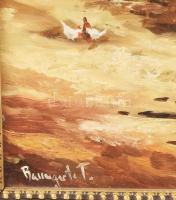 Baumgartner Z jelzéssel: Csendes tanya. Olaj, farost. Dekoratív fakeretben. 40×50 cm