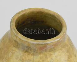 Bokros Júlia (1931-) Eozin mázas váza. Jelzett, hibátlan. .m: 15 cm