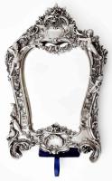 Tükör Asztali. Ezüst (Ag) Sterling. Gazdagon díszített figurális díszítésekkel. Jelzett,. 20x31 cm