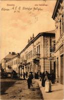 Zolochiv, Zloczów, Zlocsov; Ulica Sobieskiego / street view, shops (EB)