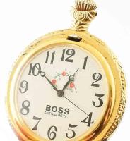 2 db modern kézi felhúzós zsebóra, jó állapotban, működnek, lánccal