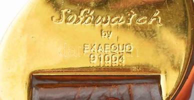 Dali Softwatch kvarc karóra, jelzett, működik, bőr szíjjal. 47x20 mm