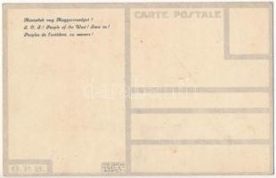 Mentsétek meg Magyarországot! Országos Propaganda Bizottság / S.O.S.! People of the West! Save us! H...