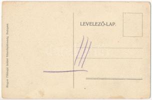 Humoros első világháborús grafikai lap. Az Antanthatalmak újévi estéje. Kiadja a Magyar Földrajzi In...