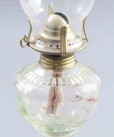 Asztali üveg petróleumlámpa, m: 40 cm