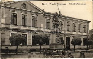 1915 Stryi, Stryj, Strij; Pomnik Kilinskiego / Kilinski Monument / monument, school (EK)