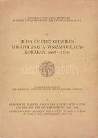 Buda és Pest grafikus ábrázolásai a visszafoglalás korában. 1683-1718. Graphische Darstellungen der Städte Ofen u. Pest aus der Zeit der Rückeroberung. 1683-1718. Budapest, (1937). (Budapest székesfőváros házinyomdája.) 85 + [1] p. + 16 t. (ebből 7 kihajtható). Különlenyomat a Fővárosi Könyvtár évkönyve VI. kötetéből (1936). A könyv velejét jelentő bibliográfiai tételleírások magyar és német nyelvűek. (A Fővárosi Nyilvános Könyvtár Budapesti Gyűjteményének bibliográfiai munkálatai IV.) Fűzve, kiadói borítóban. Jó példány.