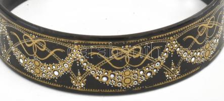 Michaela Frey nagy méretű zománc 24K arannyal futtatott karkötő d: 7 cm