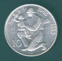 Csehszlovákia 1955. 10K Ag "10. függetlenségi évforduló" T:2- ph.