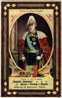 Oscar II King of Sweden. Bouquet Jeunesse Savon, Parfum, Poudre Calderara & Bankmann, Vienne. Art Nouveau litho