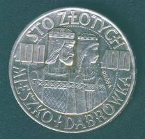 Lengyelország 1966. 100Zl Ag "	 Mieszko Dabrowka" próbaveret T:2+