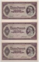 1945. 100P (3x) sorszámkövetők "E 244 042498 - E 244 042500" T:AU sarokhajlás  Adamo P18