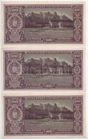 1945. 100P (3x) sorszámkövetők "E 244 042498 - E 244 042500" T:AU sarokhajlás 
Adamo P18