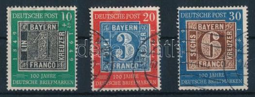 1949 100 éves a német bélyeg sor Mi 113-115
