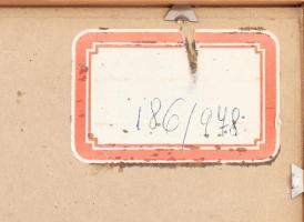 Olvashatatlan jelzéssel: Fasor. Akvarell, papír, hátoldalán 186/978 sz. bírálati címkével, üvegezett...