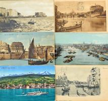 79 db RÉGI hajós motívum képeslap vegyes minőségben / 79 pre-1945 ship motive postcards in mixed quality