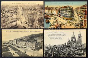 75 db RÉGI villamos, vonat, automobil, fogaskerekű motívum képeslap vegyes minőségben / 75 pre-1945 tram, train, automobile motive postcards in mixed quality