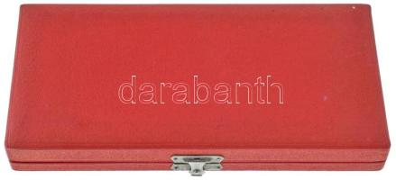 1964. "Technika háza - Esztergom" bronz plakett zománcozott betéttel, eredeti tokban (42x1...