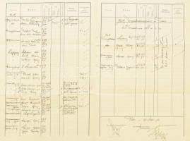 1910 Az S.M.S. Zenta osztrák-magyar hadihajó kimutatása a májusban fedélzetre lépett személyekről. A...