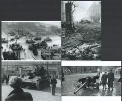 1956. október 23. és november 10. között készült felvételek Budapesten, 7 db modern nagyítás a Lapki...
