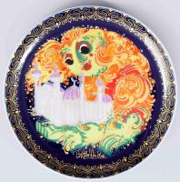 Rosenthal porcelán fali dísztányér, Aladdin és a csodalámpa mintával. Matricás, jelzett, hibátlan, d: 16,5 cm