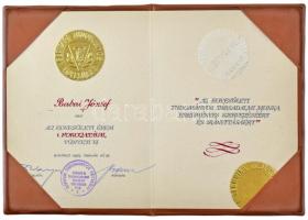 1969. "Gépipari Tudományos Egyesület / A technika fejlesztéséért" bronz emlékérem gravíroz...