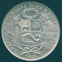 Peru 1935. 1S Ag T:2/3+