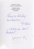 Cajani, Franco: A csoda parafrázisa. Válogatott versek Baranyi Ferenc fordításában. (Dedikált és aláírt.) Budapest, 2005. Hungarovox Kiadó (ETO-Print Nyomdaipari Kft.) 158 + [2] p. Egyetlen magyar kiadás. Dedikált: ,,Lajos Király con amicizia: Cajani. 16 September 2005 Budapest" [Király Lajosnak barátsággal: Cajani]. A dedikáció alatt a műfordító Baranyi Ferenc aláírása. Olasz-magyar bilingvis verseskötet, a műfordító előszavával. Fűzve, színes, illusztrált kiadói borítóban. Jó példány.