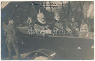 Der Kaiser mit dem König von Bayern in Siebenbürgen / Károly király és III. Lajos bajor király Erdélyben / WWI German and Austro-Hungarian K.u.K. military, Charles I of Austria and Ludwig III of Bavaria in Transylvania. Phot. Br. Schuhmann 1918. Postkartenverlag Brüder Kohn Wien I. (B.K.W.I.)