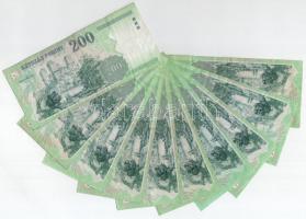 2001-2007. 200Ft (10x) mind különféle évszámmal vagy betűjellel T:F