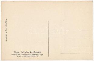 Zeichnung. Lichtdruck v. Max Jaffé. Verlag der Buchhandlung Richard Lányi s: Egon Schiele