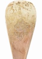 Ezüst (Ag) tálaló és merő, kanalak, Dianás jelzéssel, mesterjeggyel, 460 g