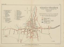 Hantken [Miksa], Max von Prudnik: Das Erdbeben von Agram [Zágráb] im Jahre 1880. Bericht an das K. Ung. Ministerium für Ackerbau, Industrie und Handel. Eingereicht von Max Hantken von Prudnik. Mit 2 col. Karten und 6 lithogr. Tafeln. Budapest, 1882. Gebrüder Légrády (ny.) [2] + [47]-132 p. + 6 (V-X) t. (kőnyomatú ábrák és rajzok) + 1 térkép (dupla oldalas, színes és határszínezett, kőnyomatú térkép). 1880-ban 6,3-as erősségű földmozgás végzett óriási pusztítást a horvátországi fővárosban és környékén (a zágrábi székesegyházat például újjá kellett építeni). Ennek hatására alakult meg - a világon harmadikként - a Magyarhoni Földtani Társulaton belül a Magyar Földrengési Bizottság. Német nyelvű kötetünk a földrengés történetét rögzíti, illetve az általa okozott károkat méri fel, számos szövegközti magyarázó ábrával. (Separatabdruck aus dem Jahrbuche der k. ung. geologischen Anstalt.) Fűzve, javított kiadói borítóban. Részben felvágatlan, jó példány.