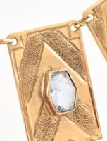 14K arany (Au) nyaklánc. akvamarinnal ékített jelzett 8 g