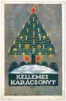 1938 Kellemes Karácsonyt! Rigler József Ede kiadása / Hungarian Christmas greeting art postcard s: Kende Jolán (EK)