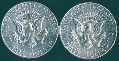 USA 1967-68. 1/2$ Ag "Kennedy" (2x) T:2