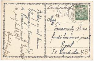 1923 Boldog újévet! Rigler József Ede kiadása / Hungarian New Year greeting art postcard s: Pintér J...